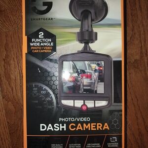 NWT Sleek Black On-Dash Camera with Wide-Angle Lens and Digital Display